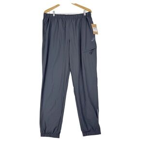 Asics Woven Cargo Jogger Pants Mens Large Charcoal Grey New
